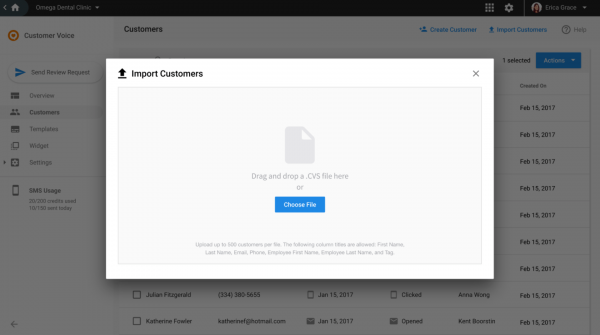 Customer Voice Dashboard – Express